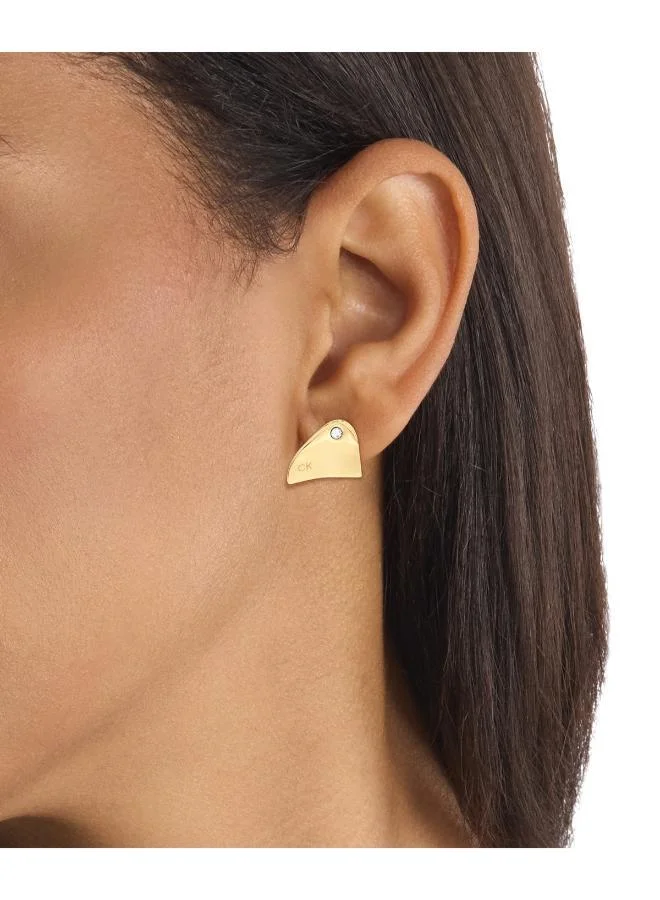 CALVIN KLEIN Ck Cherished Earrings In Stainless Steel with Gold Plating - 35000660